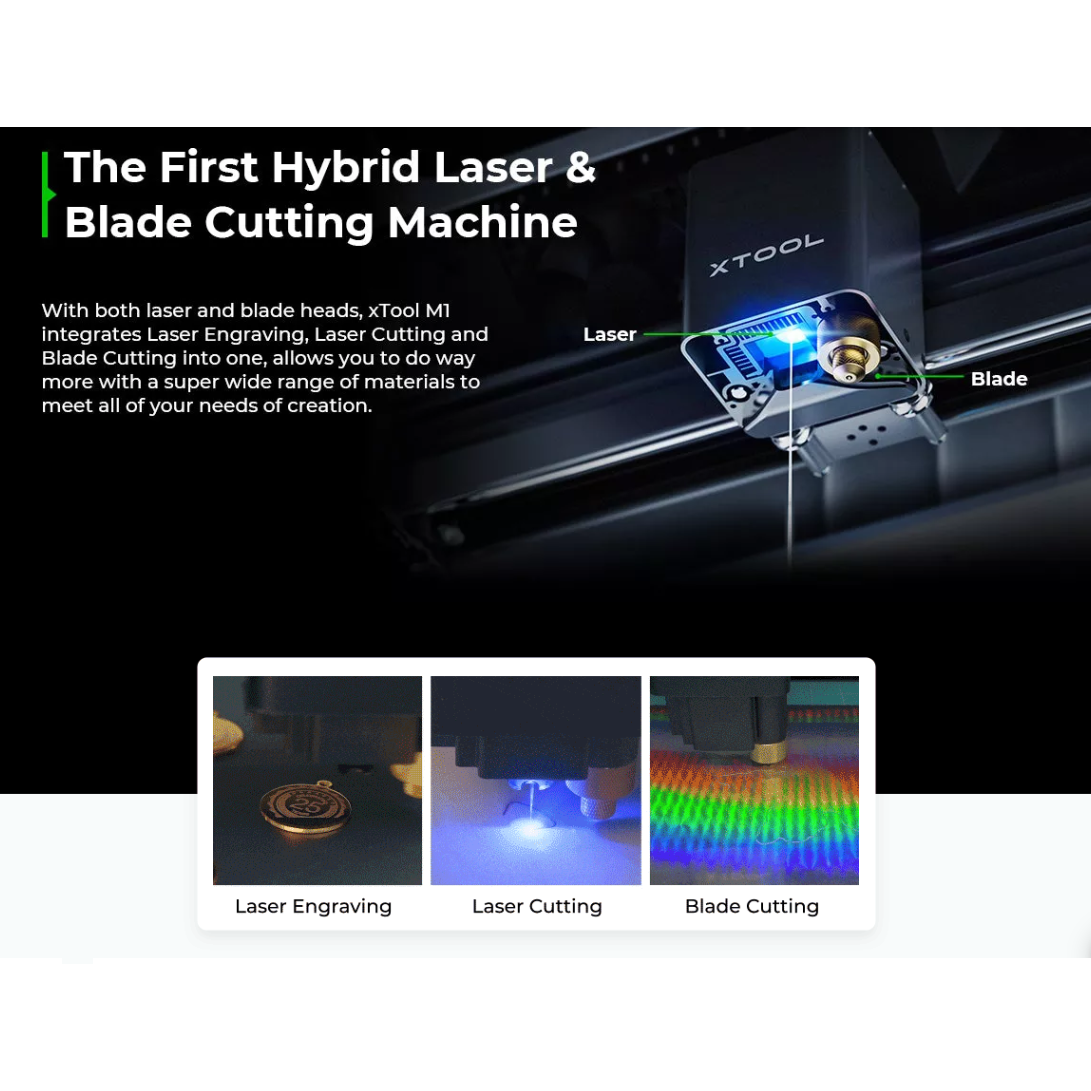 xTool M1 5W desktop universal laser & blade cutter & engraver