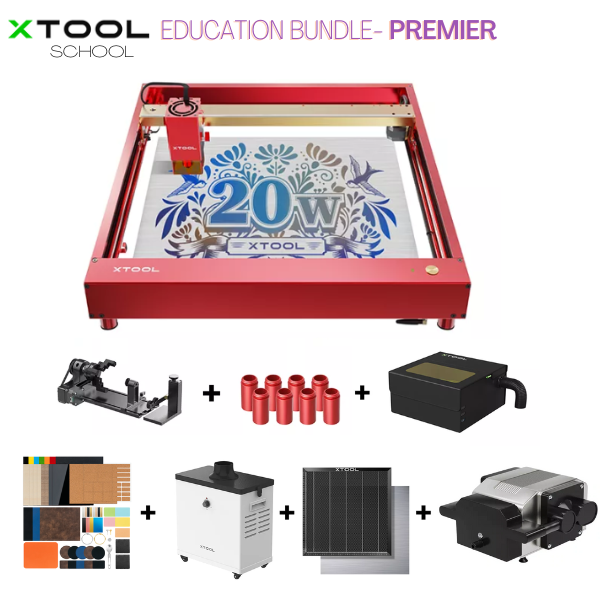 xTool D1-Pro 20W Laser Cutter/Engraver Educational Bundle-Premier