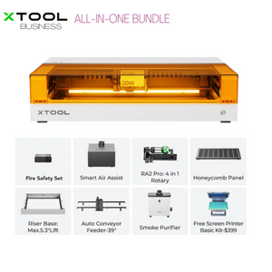 xTool S1 20/40W Enclosed Diode Laser Cutter/Engraver All-in-One Bundle