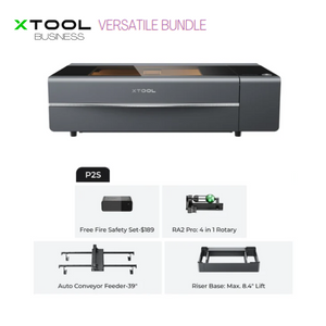 xTool P2S 55W Desktop CO2 Laser Cutter/Engraver Versatile Bundle