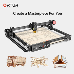 Ortur Laser Master 2 Pro S2 10W Laser Cutter/Engraver+ Y-Axis Rotary Chuck Roller Bundle