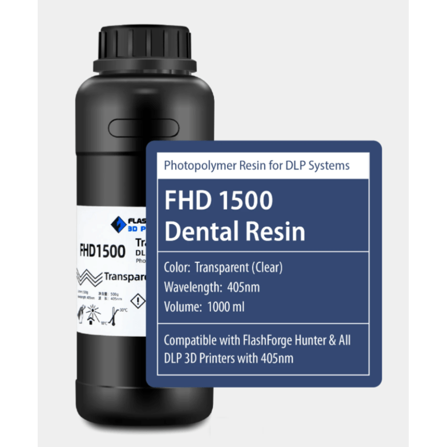 Resin - FlashForge FHD 1500-Dental Resin For DLP 3D Printers