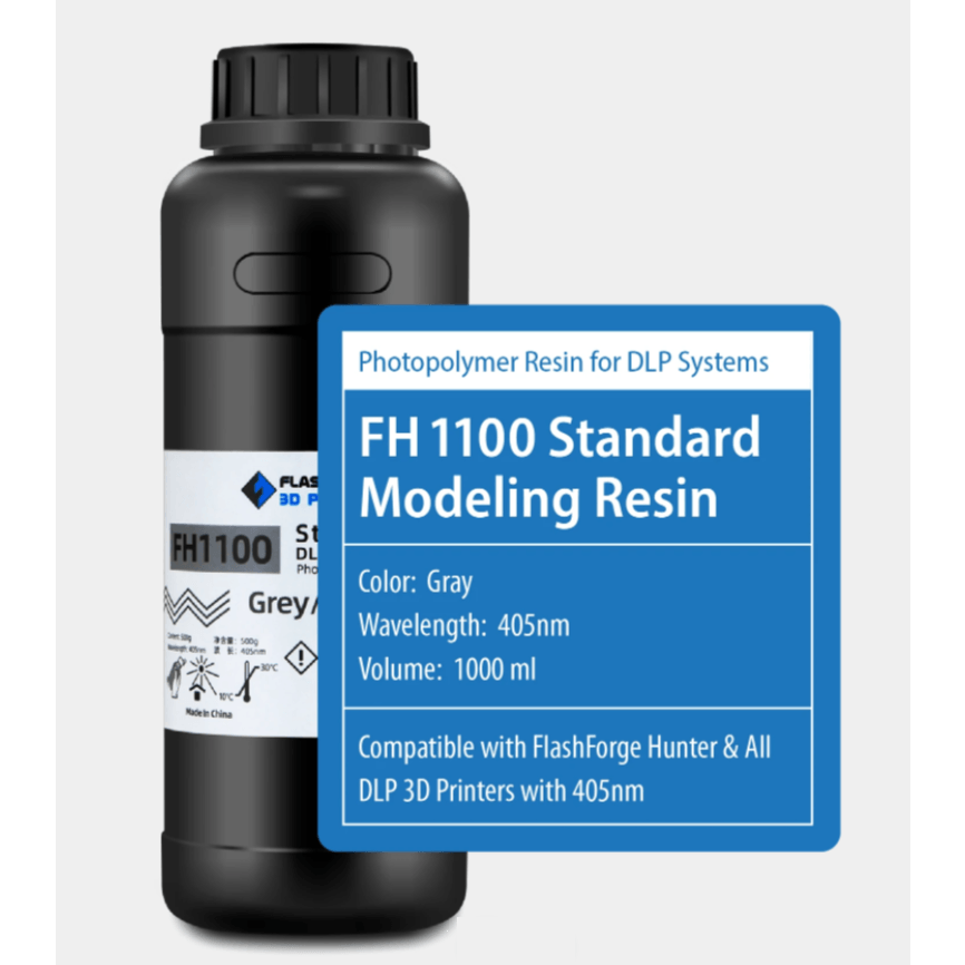 Resin - FlashForge FH1100-Standard Modeling Resin For DLP 3D Printers