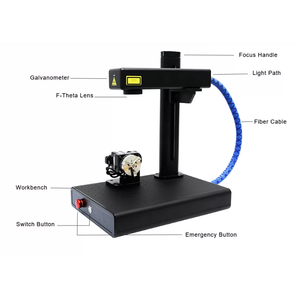 Em-Smart Basic 1R 18W Fiber Laser Engraver + Rotary Roller Bundle