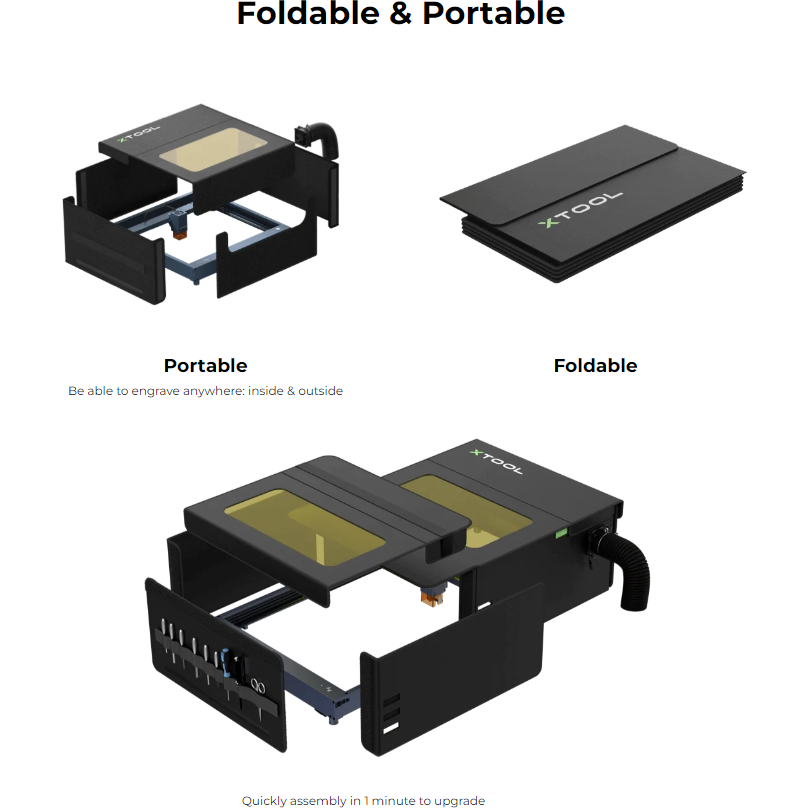 xTool D1/ D1 Pro Enclosure, Portable and Foldable
